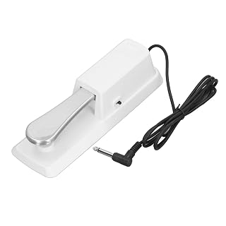 Pédale de Sustain, Pédale de Piano Numérique avec Connecteur 6,35 Mm, Pédale de Sustain Universelle avec Caoutchouc Antidérapant, pour Claviers MIDI, Pianos Numériques (WHITE) - Les Beatles, Paul McCartney, John Lennon, RIngo Starr, George Harrison
