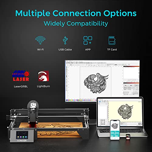 Image of Longer New Upgrade RAY5 Laser Engraver Cutter,Working Area 15.75 inchx15.76 inch | 10W Output,24,000mm /min Fast Speed,20mm Wood Cutting Ability,0.06x0.06mm Precision,DIY Engraving for Wood,Acrylic& Metal