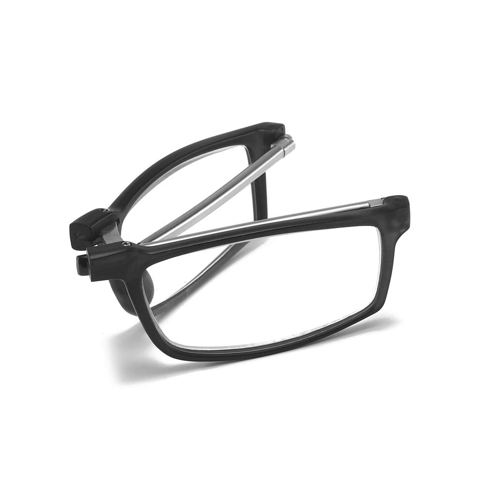 KoKoBin Pieghevole Anti Luce Blu Occhiali da Lettura Per uomo e donna con fionda specchio telescopico gambe con una scatola portatile Per viaggiare (grigio, 2.0)