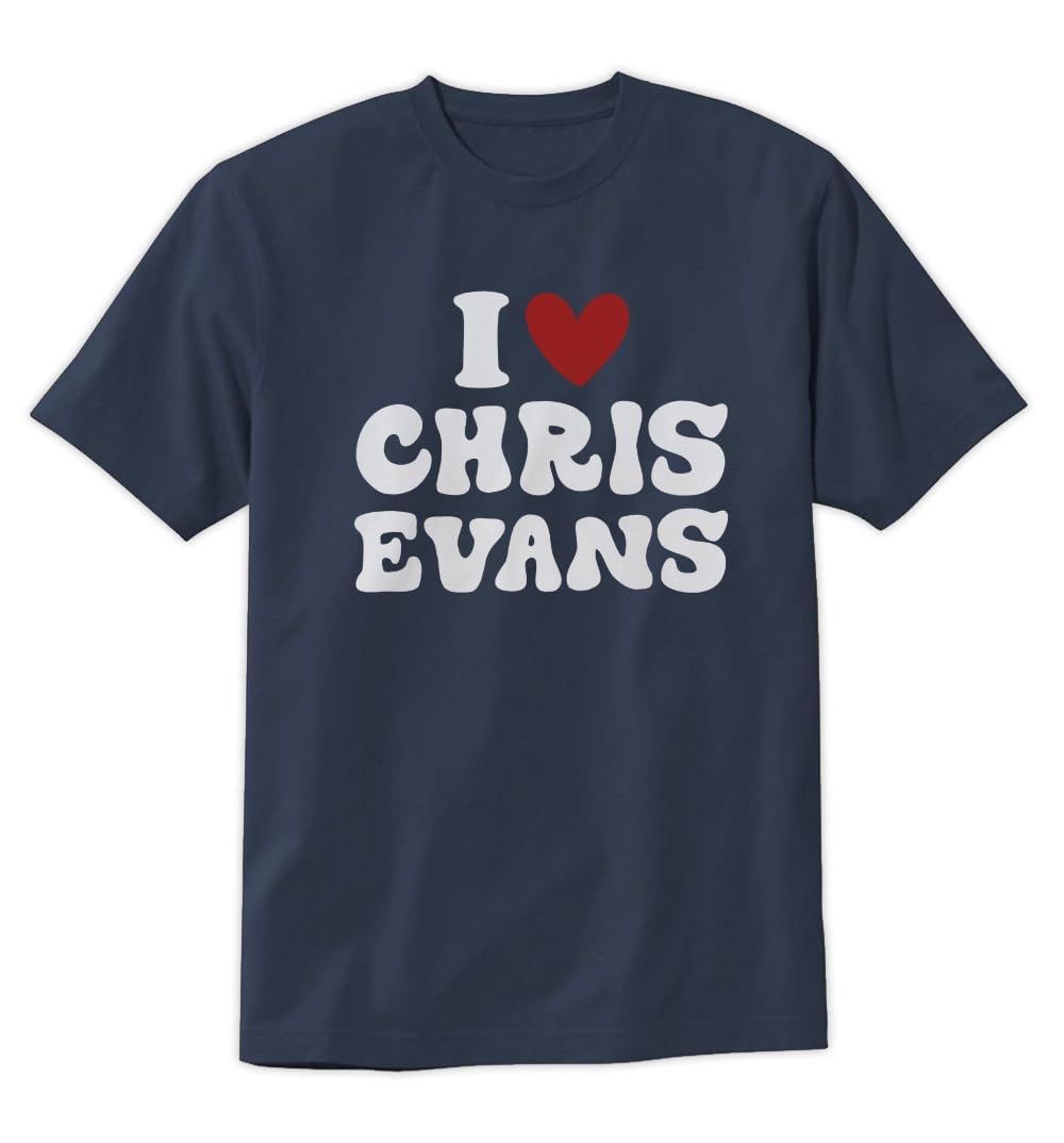 I Love Chris Evans T-Shirt I Heart Chris Evans Unisex Design Tee Short Sleeve Unisex Shirt