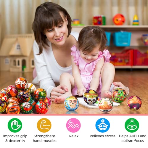 Snapklik.com : 108 Pcs Mini Stress Balls 2.4 Inch Sensory Fidget Balls ...