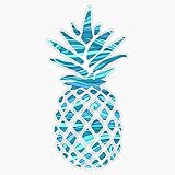 Ocean Waves Pineapple Design Vinyl Waterproof Sticker Decal Car Laptop Wall Window Bumper Sticker 5'