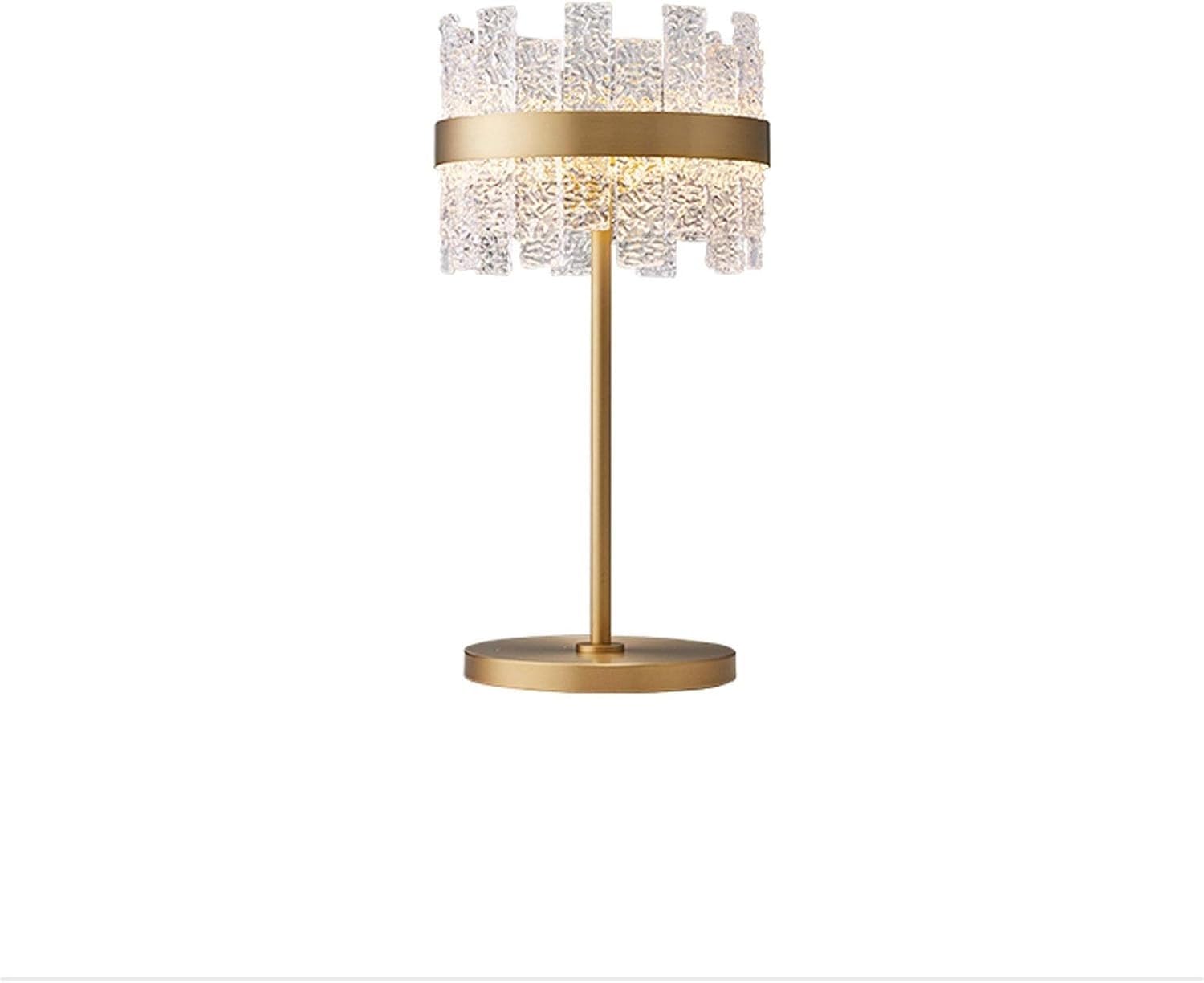 Table Lamp Modern Glam Nightstand LED Lamps Bedside Round Desk Night