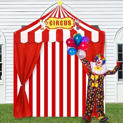 Set 4 piezas fondos para fiesta carnaval circense miniatura 4