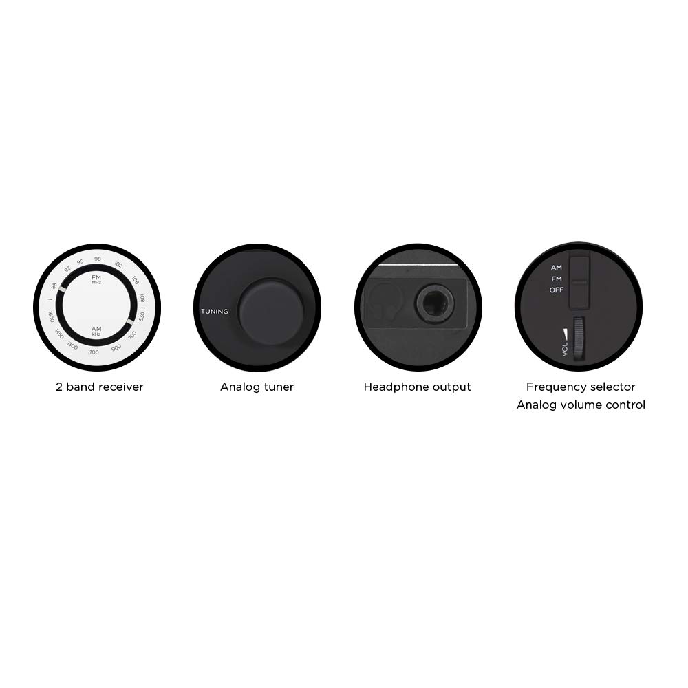 Aiwa Radio Sobremesa R-190BW Color Blanco y Negro