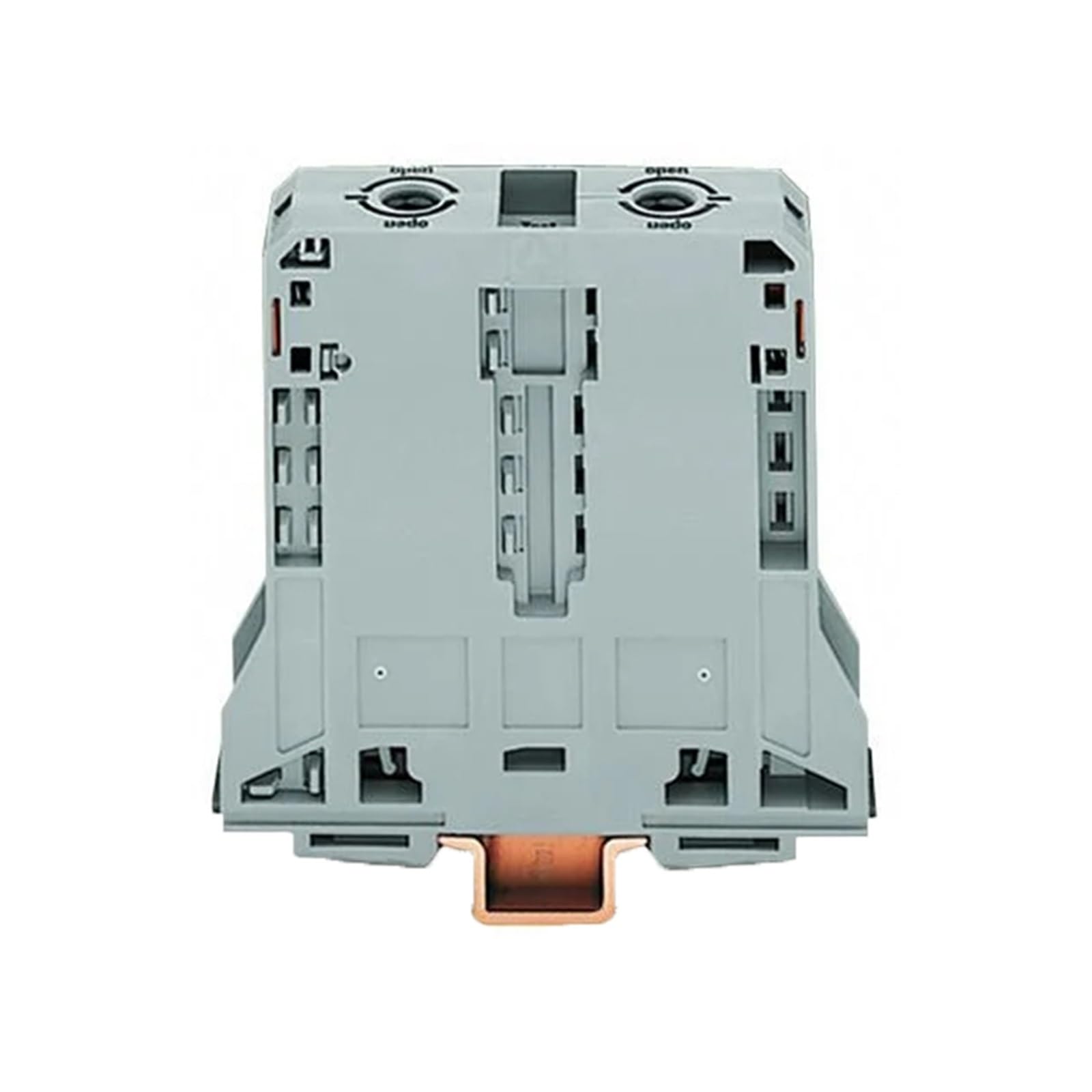 Bloque de terminales de alta corriente 285-195 de 2 cables para bornas de potencia y carril DIN 2