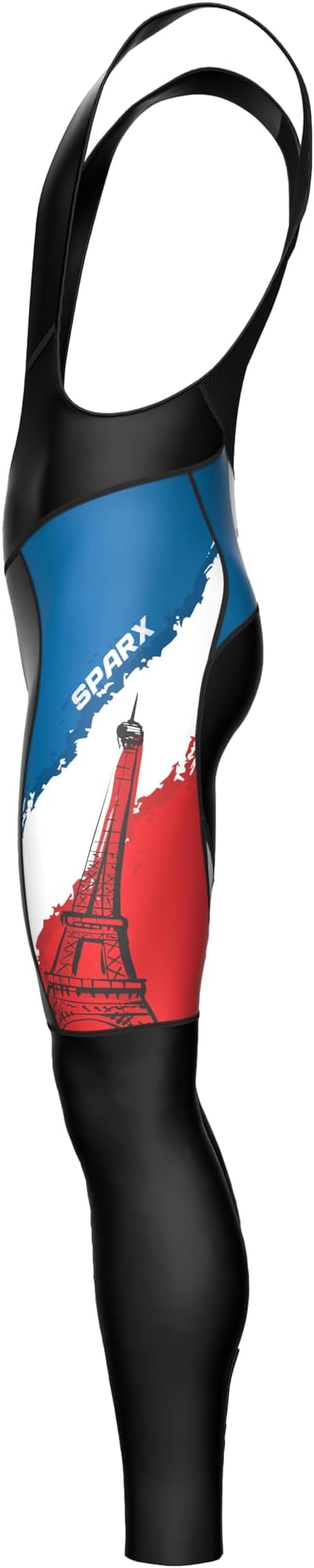Sparx Men Winter Cycling Thermal Roubaix Bib Tights Padded Bib Pants High Viz Bike Leggings (France, Small)