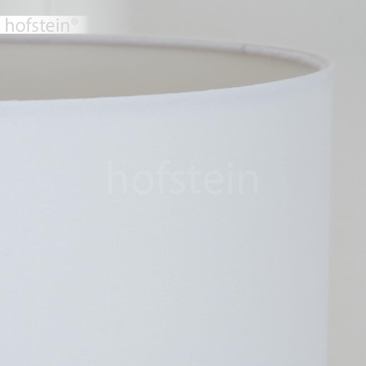 Lampa podłogowa Hamaa, lampa stojąca wykonana z drewna/tkaniny w kolorach naturalnych/białych, skandynawski design, klosz Ø 26 cm, półki i włącznik nożny, wysokość 150,5 cm, 1 x E27, bez żarówki