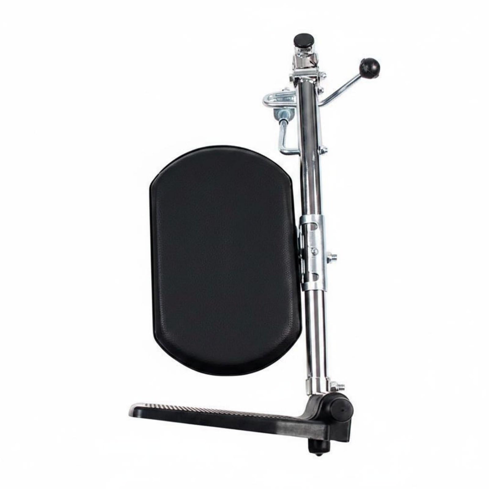 Footrest Poggiagambe Regolabile Supporto Gambe per Sedia a Rotelle Universale Telaio in Metallo Piattaforma Robusta, Supporto Per Gamba Sinistro Multifunzione Cromato