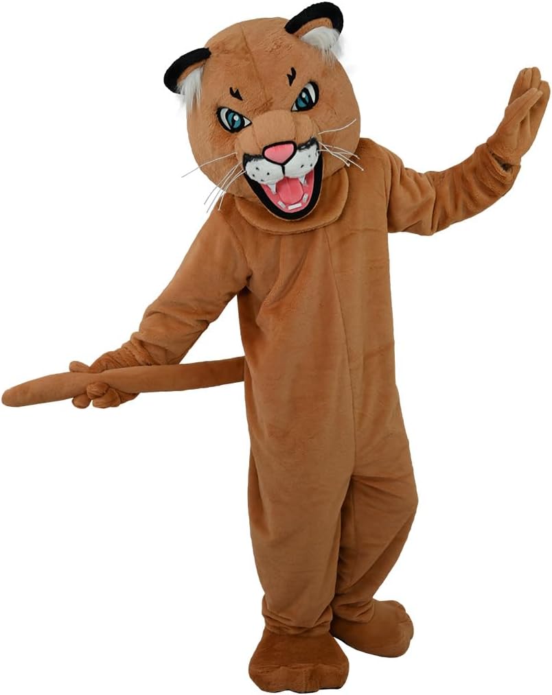 Mountain Lion Cougar Mascot Costume Fancy Dress Cosplay Clothes