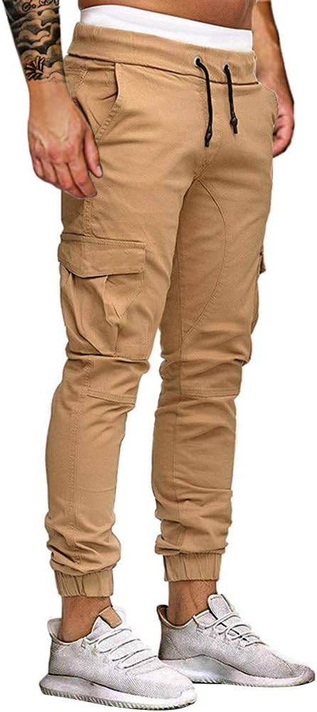 Uni ClauMens Fashion Cargo Pants Athletic Joggers Pants Chino Trousers Sweatpants