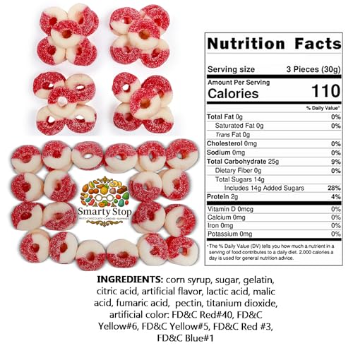 Gummy Ring Candies sabor cereza 2 lb miniatura 2
