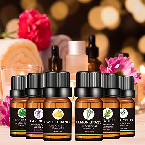 6 STKS 10 ML Aromatherapie Etherische Oliën Gift Set, Pure Essentiële Olie Set Pure Geurende Oliën voor Olie Diffusers… - Image 8