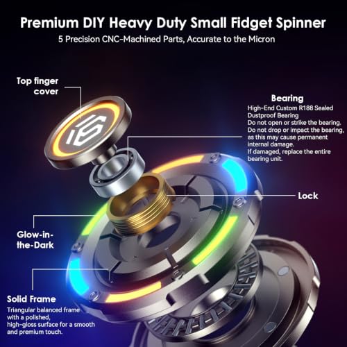 Image of INNOPLUS Fidget Spinner, Fidget Toys Adults, Fidget Toys for 8 Years Up, ADHD Toys Stress Relief Gifts Cool Gadgets, Stocking Stuffers for Adults Men Teens