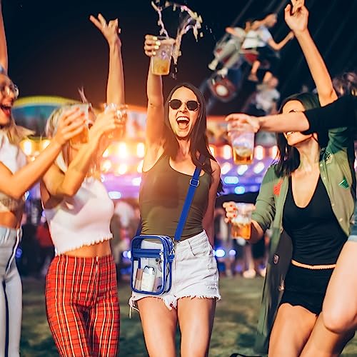 Image of PACKISM Clear Bag for Stadium Events - Clear Purses for Women Transparent Crossbody Messenger Bag for Concerts Game Day