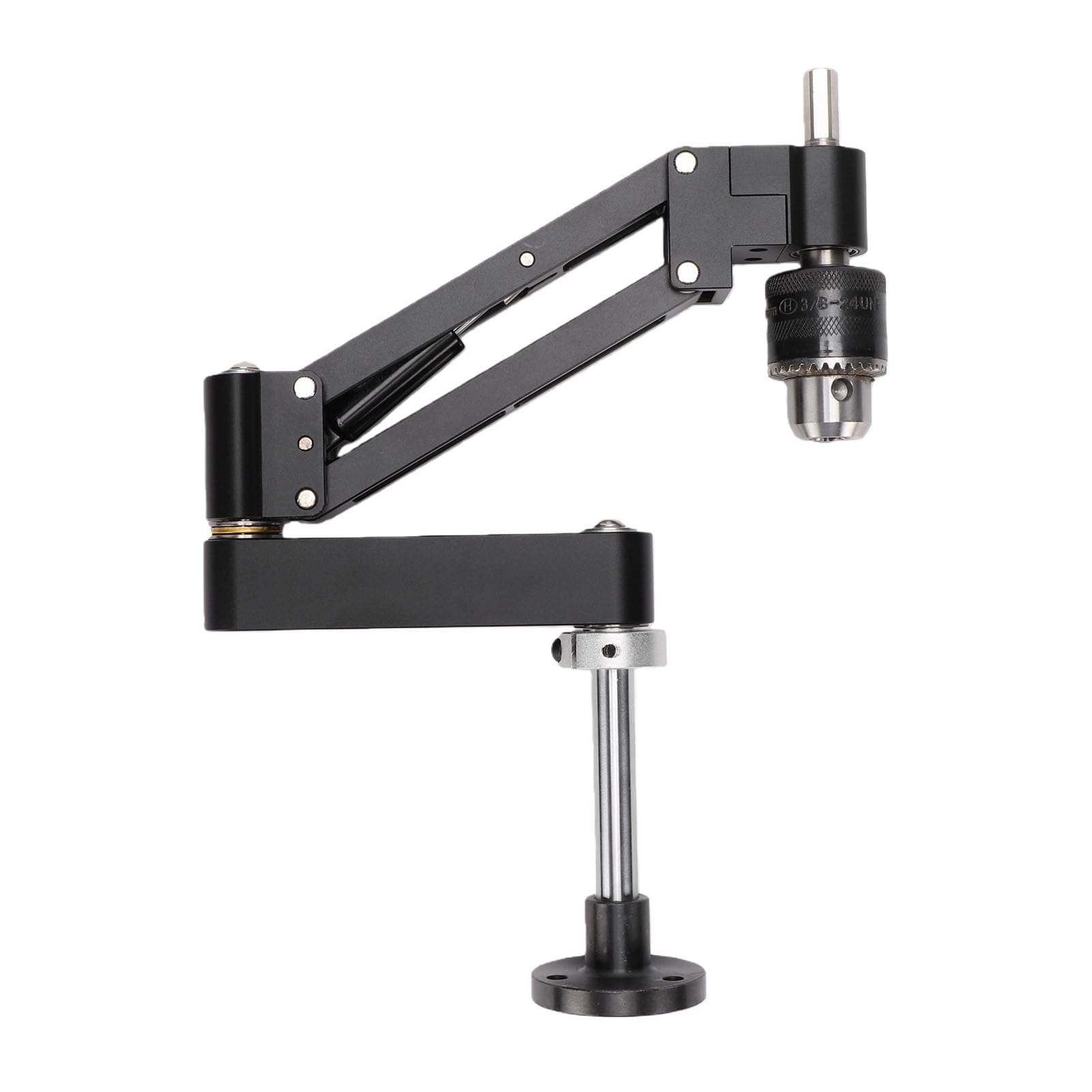 FTVOGUE Staffa a Sbalzo per Maschiatura in Lega di Alluminio CNC, Corsa del | Alluminio Anodizzato CNC, Mandrino a 3 Griffe 1,5-10 Mm, Bloccaggio Base e Bordo, per Supporto Maschiatura Lavorazione
