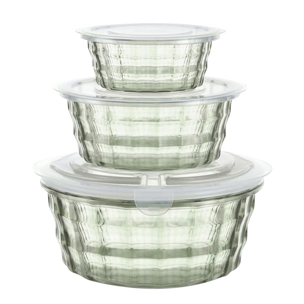 CTRLZS Plastic Fruit Box Fruit Containers With Tureen Bowl Clear Plastic Container Plastic Container Sealed Container Green