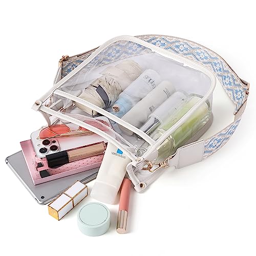 CLUCI Clear Purse,Clear Bag For Stadium Events,Stadium Approved Crossbody Bag Purses for Women with Adjustable Strap4