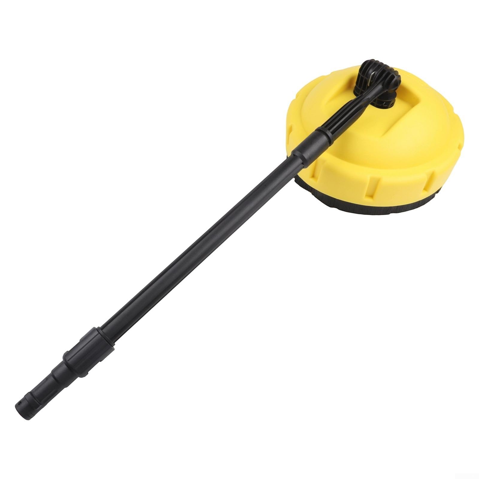 Lot de 2 brosses rotatives pour nettoyeur haute pression avec poignée pour nettoyage en profondeur des allées de jardin, jaune et noir