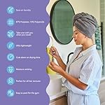 Turbie Twist 2-Pack Microfiber Hair Towel for Beauty, Travel, Gifting - Hair Wrap Turban for Straight, Wavy & Curly Hair - Premium Hair Care - Grey & Light Pink - Image 2