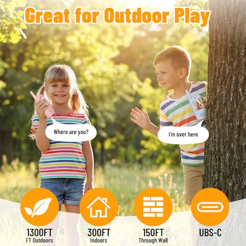 Video Walkie Talkies for Kids, 2 Pack Rechargeable 6-in-1 Video Calling, Long Range, Photo - image 5