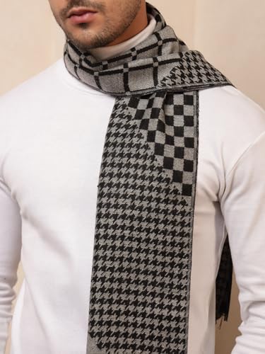 Image of Ravaiyaa - Attitude is everything Men's Reversible Stripe Pattern Winter Wool Scarf, Muffler 72 inchx12 inch Inch