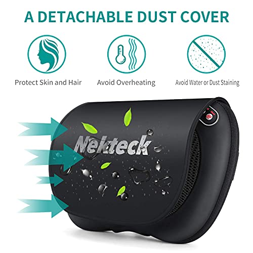 Nekteck Rückenmassagegerät mit Wärme, Shiatsu Nacken- und Rückenmassagegerät für den Rücken, Schulterschmerzlinderung, elektrisches Tiefengewebe-Knetmassagekissen für Zuhause, Büro - Image 8