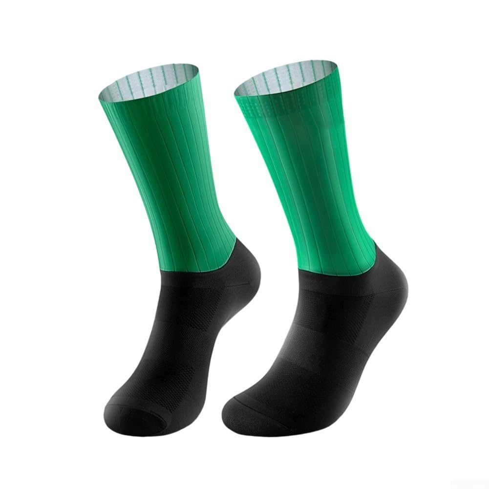 Chaussettes de cyclisme antidérapantes en silicone, résistantes au glissement et à la déformation, pour route, course et fitness