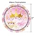 80 Pcs Princess Castle Birthday Party Tableware Set, Include Dinner Dessert Plate Napkins and Forks, Watercolor Magical Fairytale Birthday Dinnerware Party Supplies for Girls, Serves 20 Guests