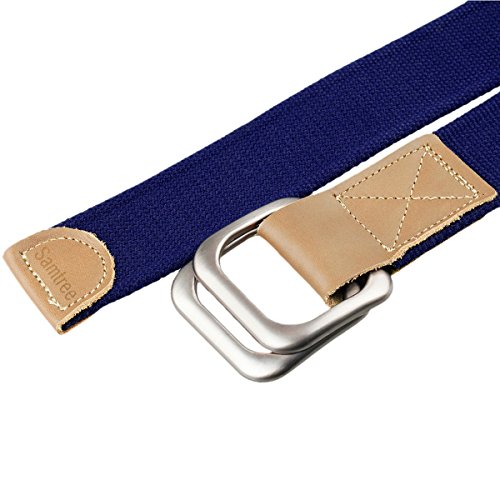moonsix Canvas Belts for Men Women,Solid Color Casual D Ring Webbing Belt3