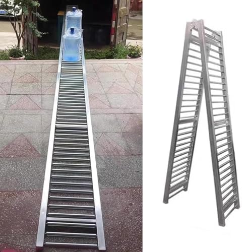 Transportador plegable portátil para camiones comerciales de 60 cm, resistente al agua y al óxido, sistema de correa deslizante fácil de usar, ideal para cargas pesadas