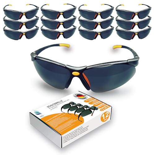 kela 12x SPRINTER Premium Protective Sports Glasses 100% Made in Germany Tinted Shatter-Proof Scratch-Resistant Work Safety Glasses with Anti-Fog and UV Coating EN170 EN172 I Cycling