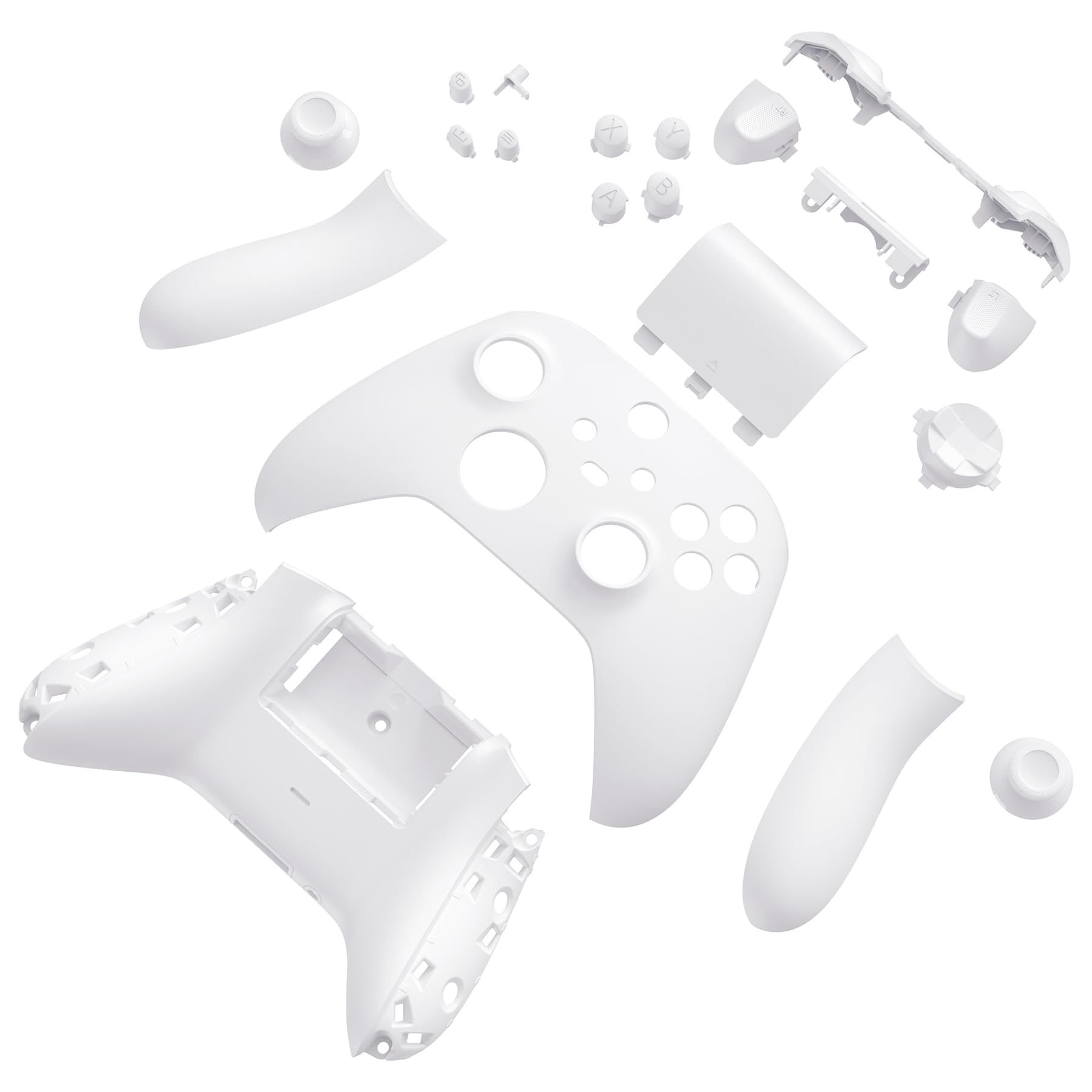 eXtremeRate Coque de Remplacement avec Bouton Complet pour Xbox Series X/S, Coque Avant Arrière avec Bouton Customisé pour Xbox Series X/S Manette, Blanc