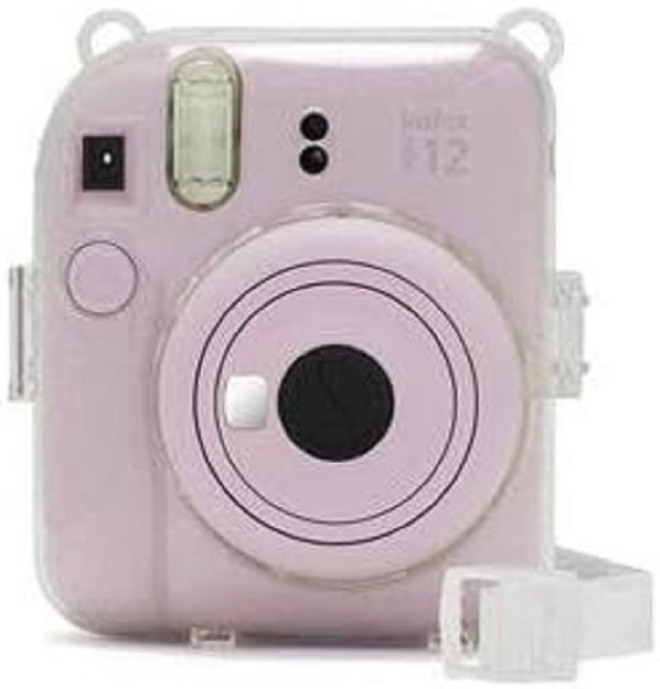 instax Custodia per fotocamera mini 12 CLEAR con tracolla
