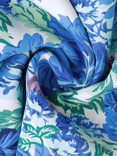 Image of Agnes Orinda Plus Size Dress for Women Short Sleeve Shirred Square Neck Floral Maxi Long Dresses