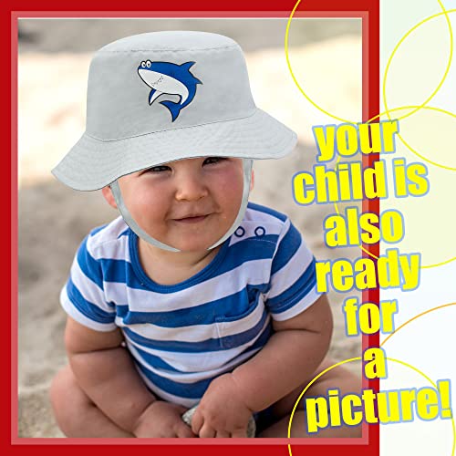 PEAK 2 PEAK Kids Boys and Girls, Baby Swim Shark Hat and Booties Set, Sun Protection UPF 50+ - Age 0-12 Months4