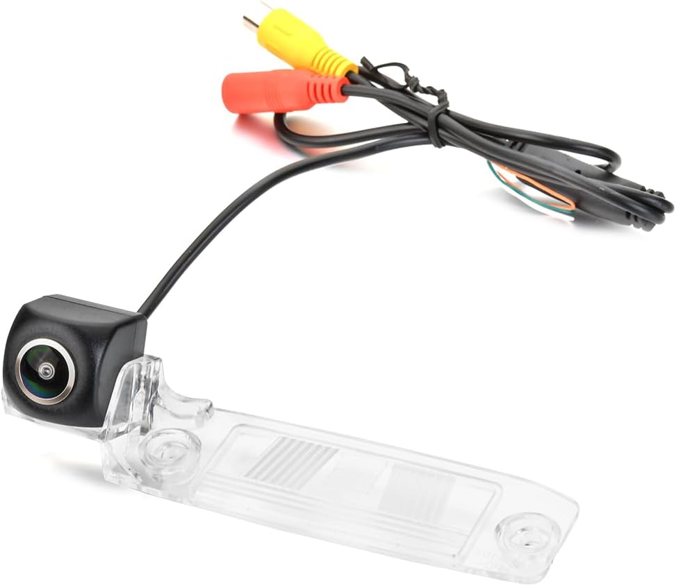 AHD 720P/CVBS Car Rear/Front View Camera's Fisheye Lens License Plate Camera with RCA Cable & Vehicle Camera for KIA Sportage SL/Sportage R 22010~2015 & Backup Golden Camera