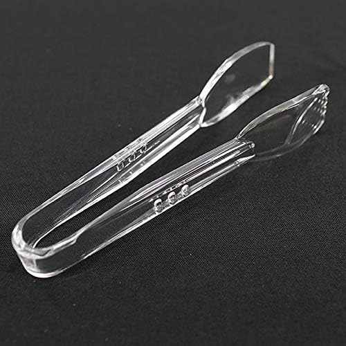 Miniatura 4 de CMI - Pinzas pequeñas de plástico para servir (6.5 pulgadas), transparentes, paquete de 12