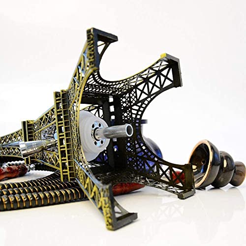 XJHYJS Kreative Shisha Shisha Set, Eiffelturmform Chicha Kit, 2 Schlauchhukah-kombinations-kit, Party-rauchenset – Bild 6