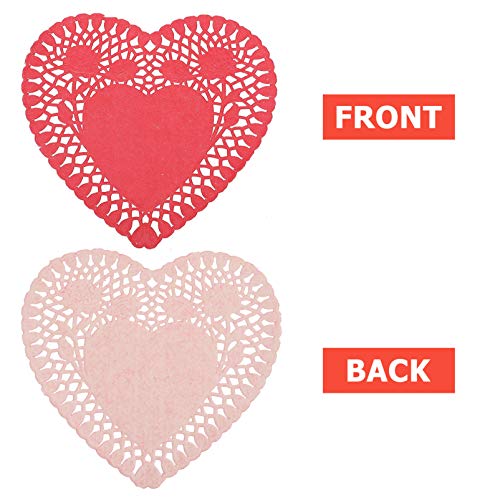 Cabilock 100 Folhas Doilies Coração Dos Namorados Mini Pequenos Recortes de Papel da Forma Do Coraçã