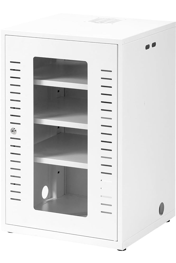 機器収納ラック　ホワイト Amazon.co.jp: イーサプライ 機器収納ラック 鍵付き