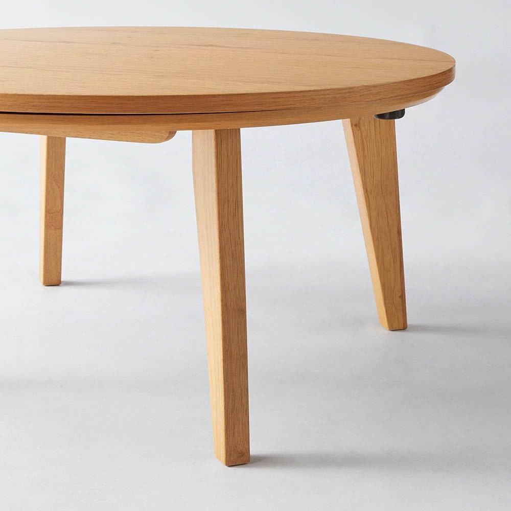 Amazon.co.jp : [ベルメゾン] こたつテーブル 節あり オーク材 円形