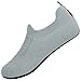 SAGUARO Chaussures de Natation pour Femmes Antidérapant Chaussettes de Plage Hommes Confortable Ultra Léger Chaussons Nager Surf Aquatiques Bain Unisexe, Nuotare Grigio 36/37