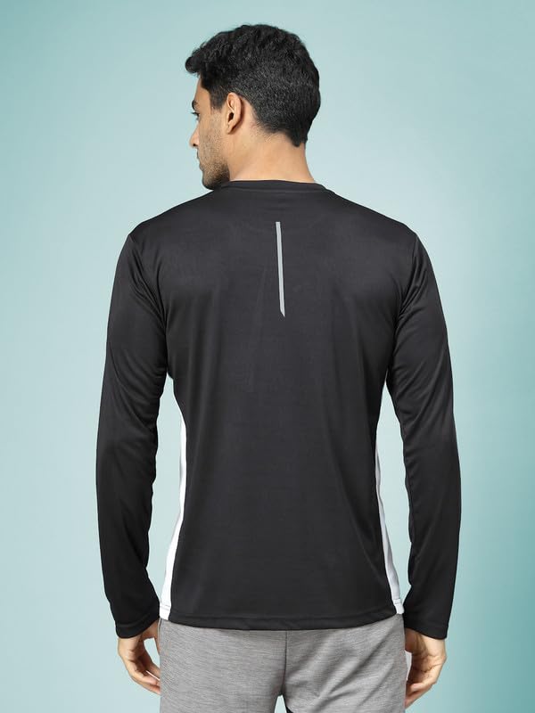 Image of CHKOKKO Gym T Shirts for Men Workout Solid Quick Dry Sports Men T-Shirts Breathable Lightweight Full Sleeve Regular Fit Round Neck Running Stylish Tshirt for man