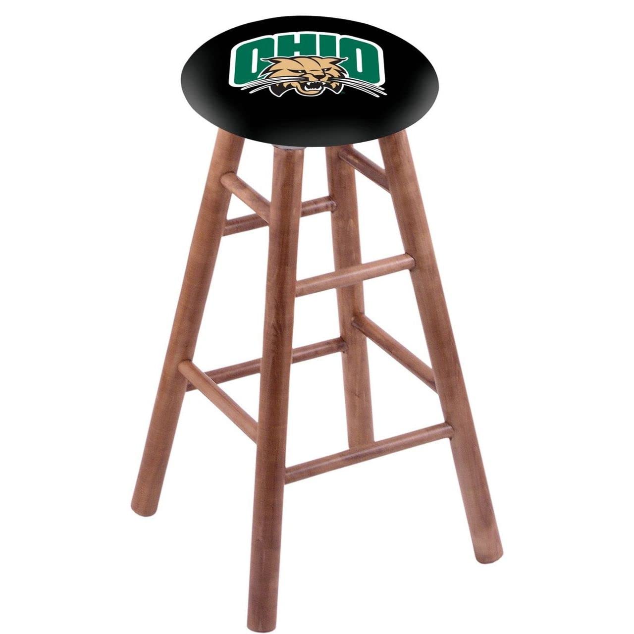 Holland Bar Stool Co. Maple Counter Stool in Medium Finish with Ohio University Seat by The