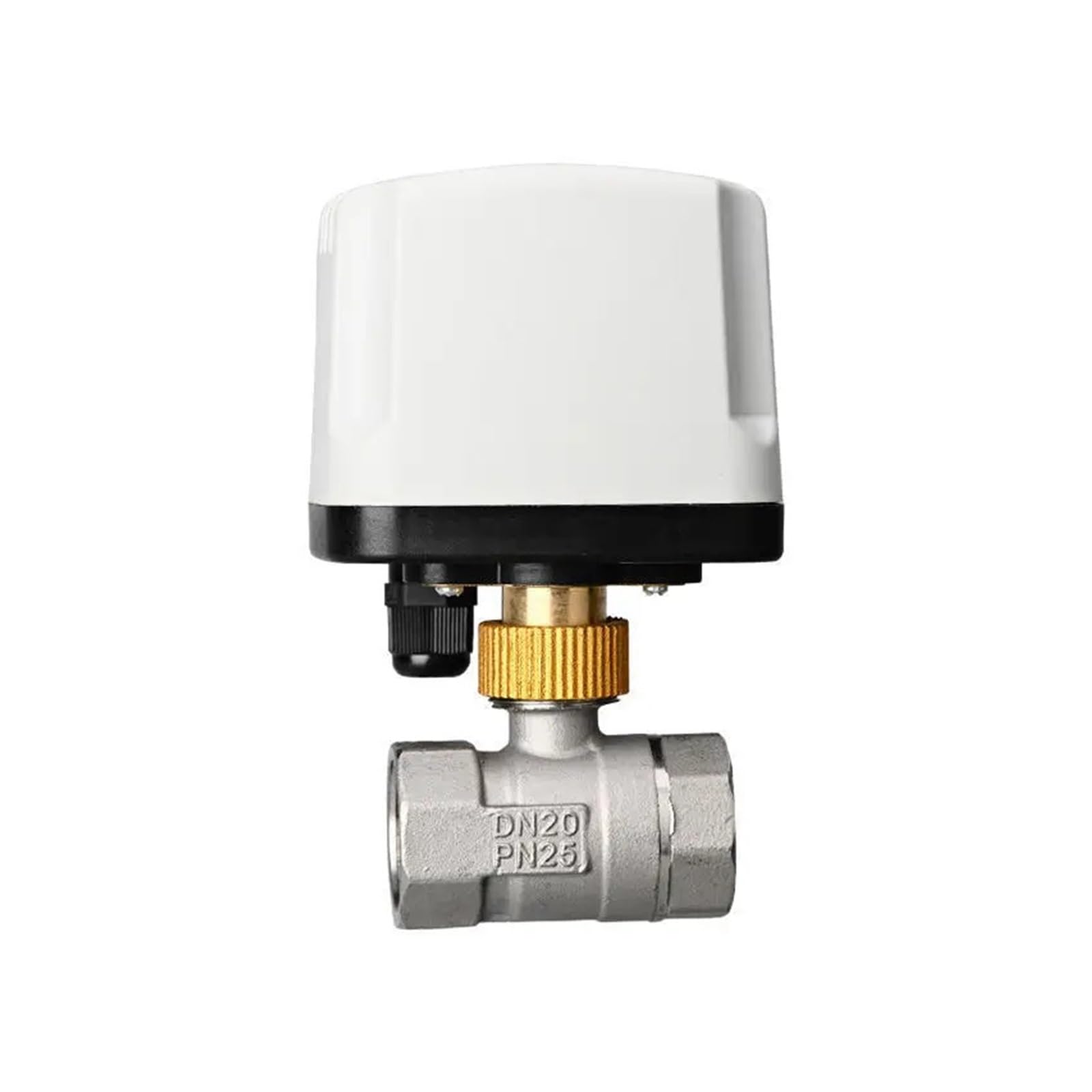 Valve motorisée Vanne à boisseau sphérique motorisée en acier inoxydable normalement fermée 1/2", 3/4", 1", 2", 220 V, 12 V, 24 V, IP65(DN50,CLOSED_24VDC_CR04)