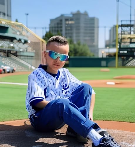 Image of FEISEDY Kids Polarized Sports Sunglasses, TR90 UV400 Baseball Cycling