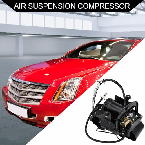 Hihaha Nr. 23446561 Luftfederkompressor mit Halterung und Ventil für Cadillac XTS Premium 3.6L 2013-2016 / Niedriger Luftfahrtpumpe/Stabil / 1 Stück
