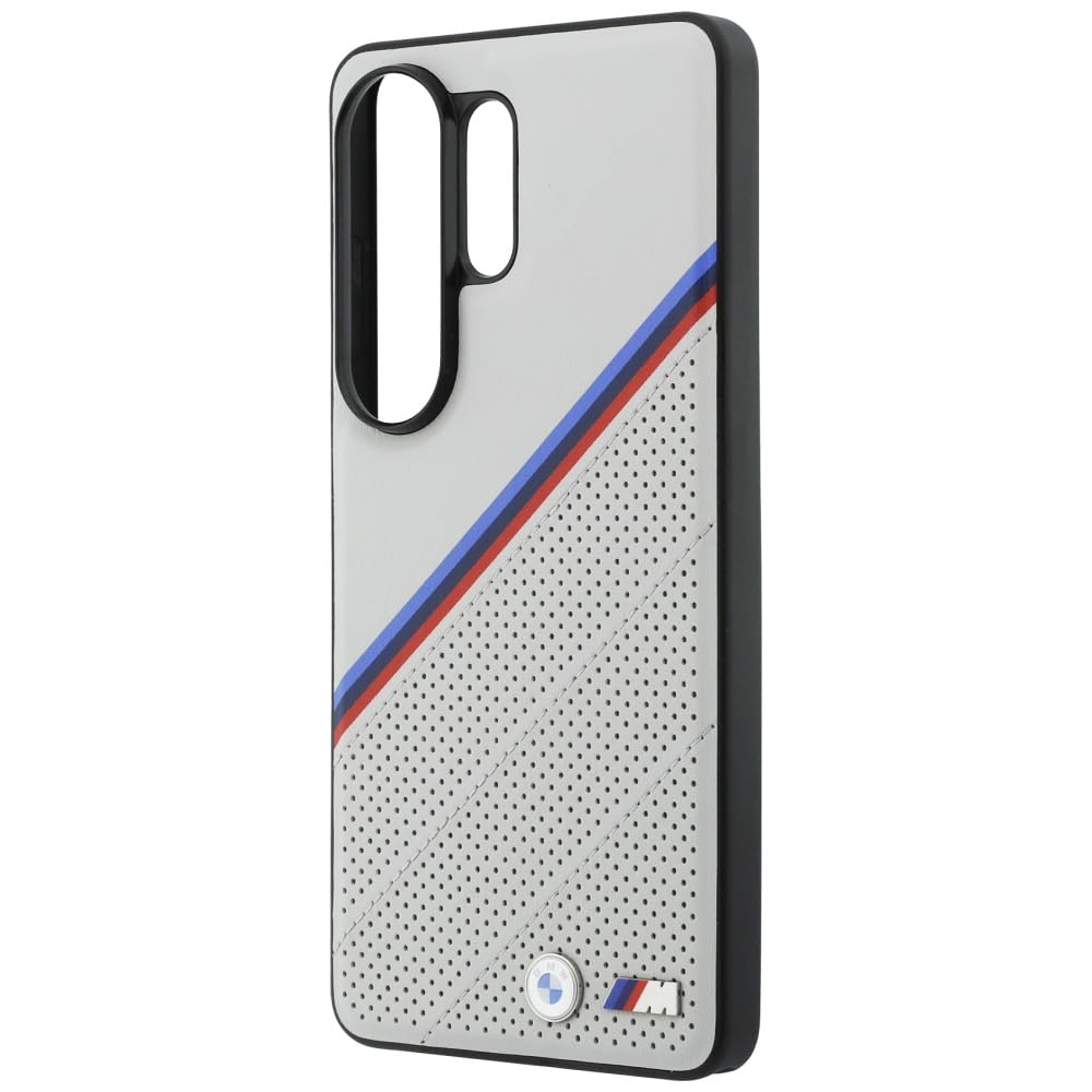 CG MOBILE BMW Coque en métal tricolore compatible avec MagSafe pour Samsung Galaxy S26 Ultra (gris)