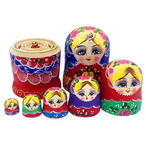 Muñecas rusas de anidación de madera que solucionan el orden y la decoración 4